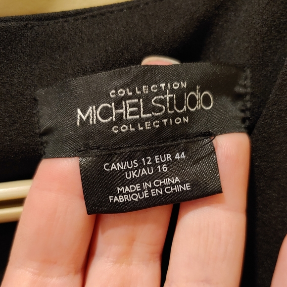 Michel Studio Classic Ruffle Little Black Dress - Picture 3 of 4